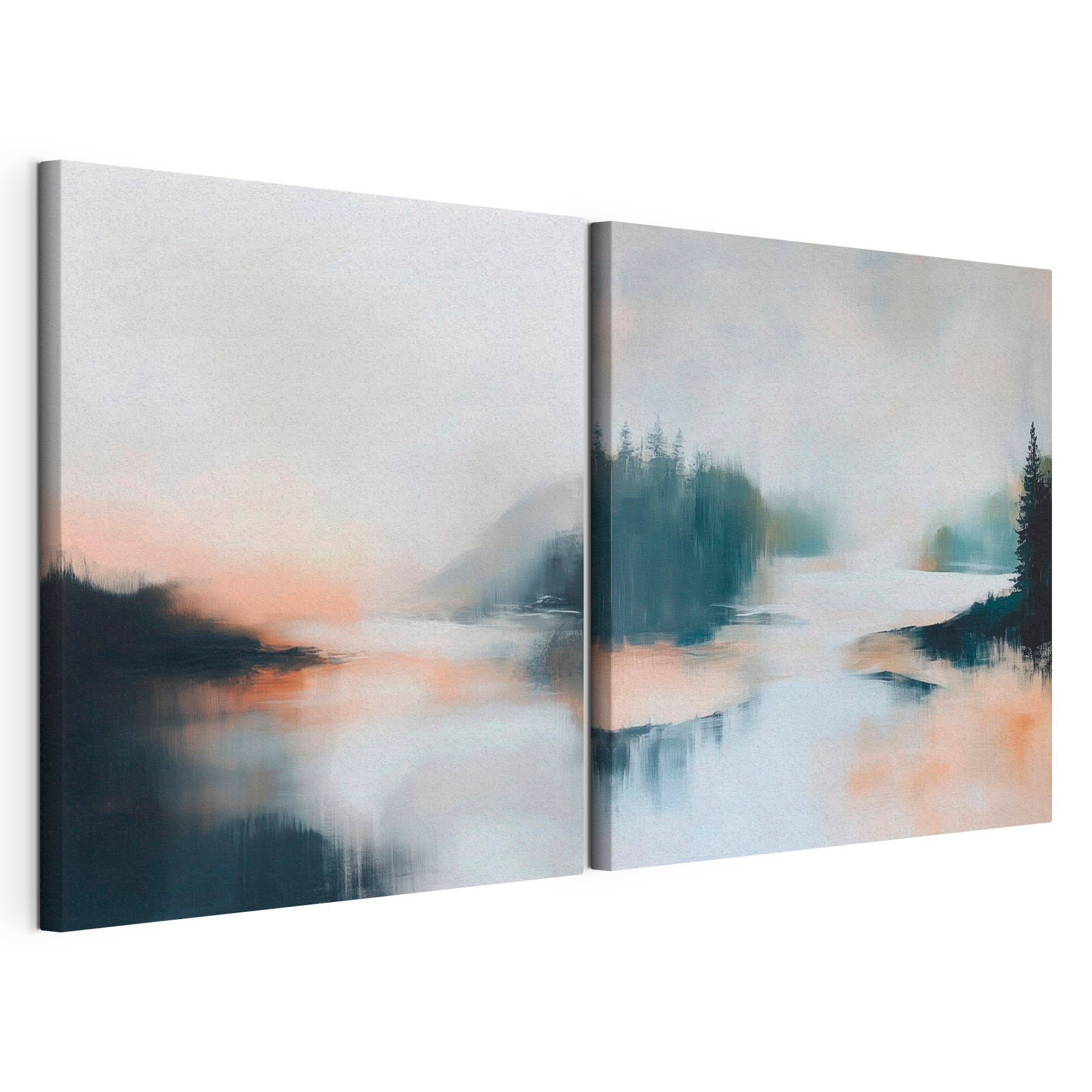 Painting of a lake and a tree