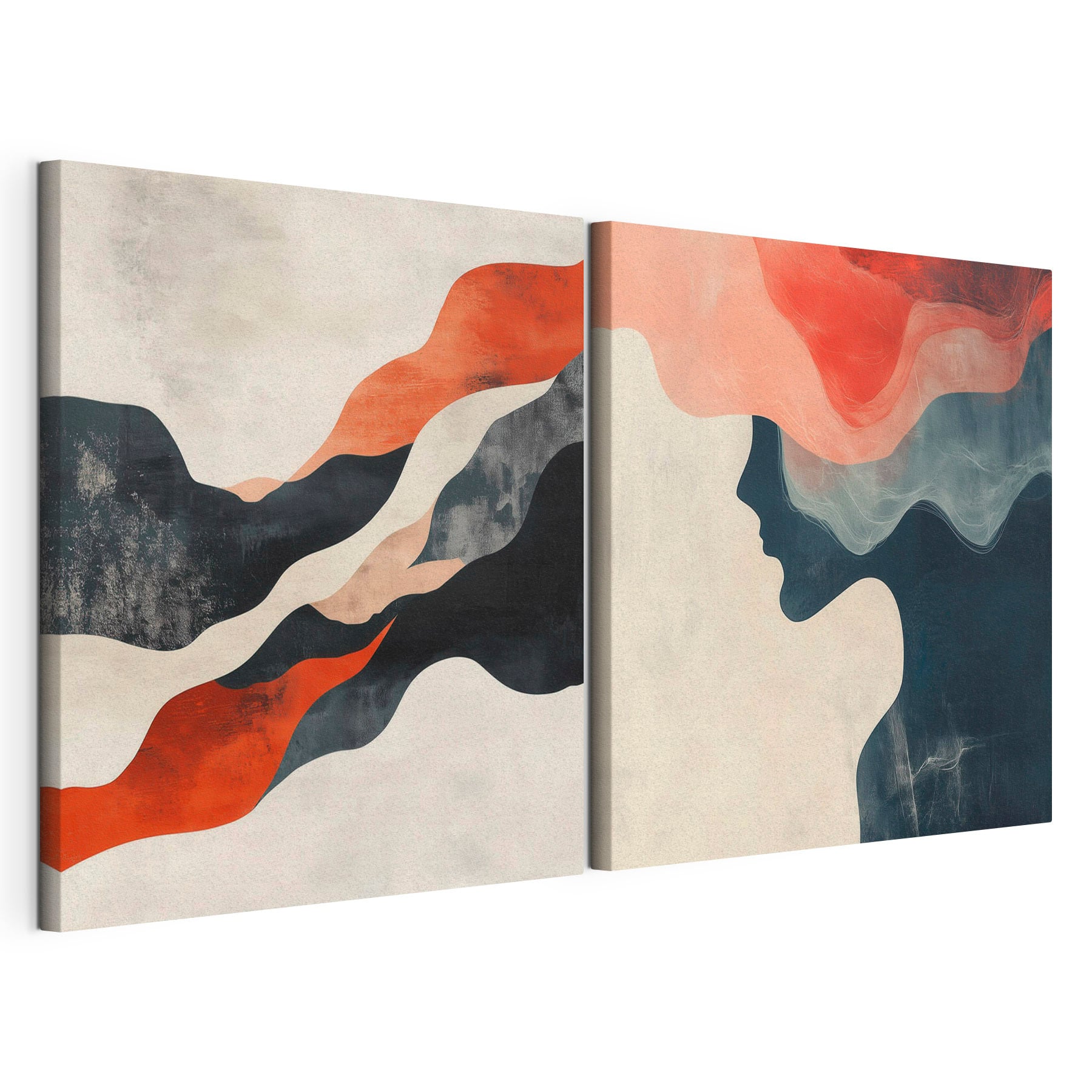 Two images of a woman's face