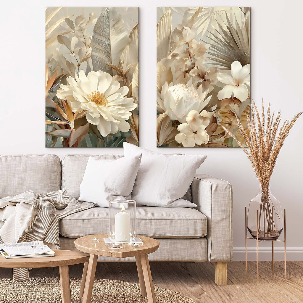 Delicate blooms in warm hues