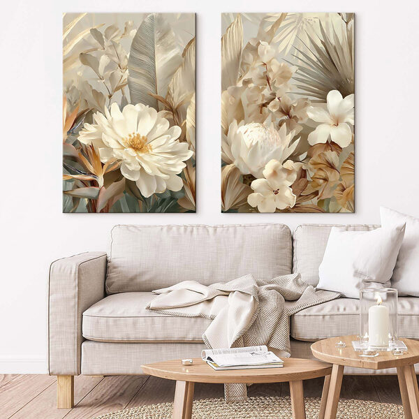 Delicate blooms in warm hues