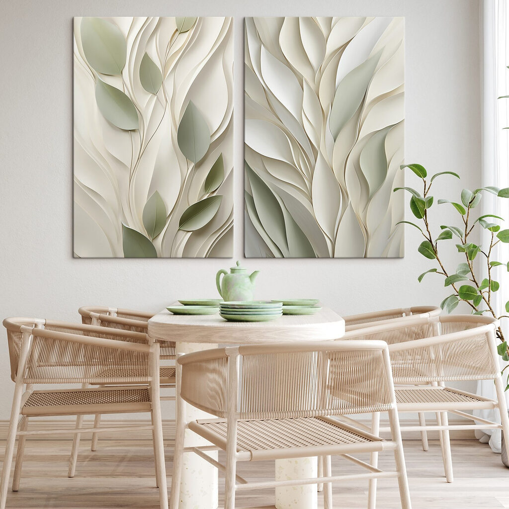 Nature-inspired patterns in soft hues