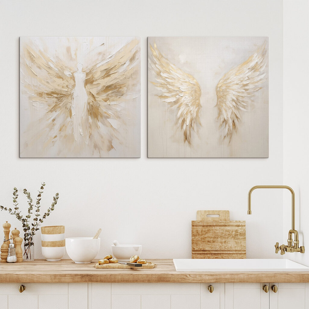 Celestial wings embracing serenity