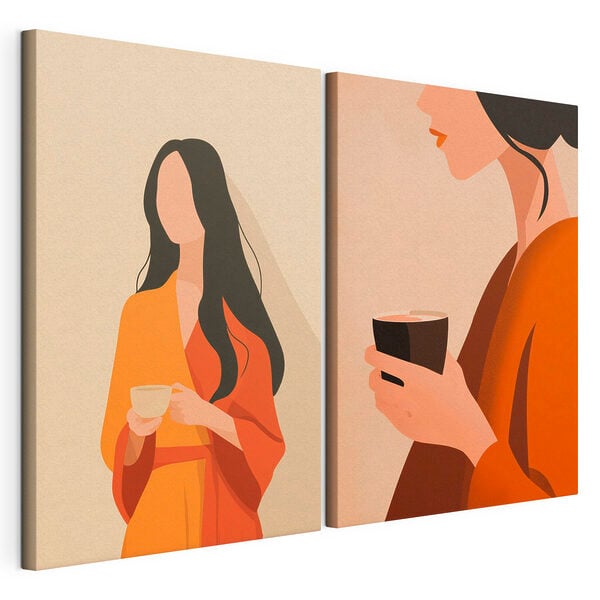 Woman holding a cup of coffee