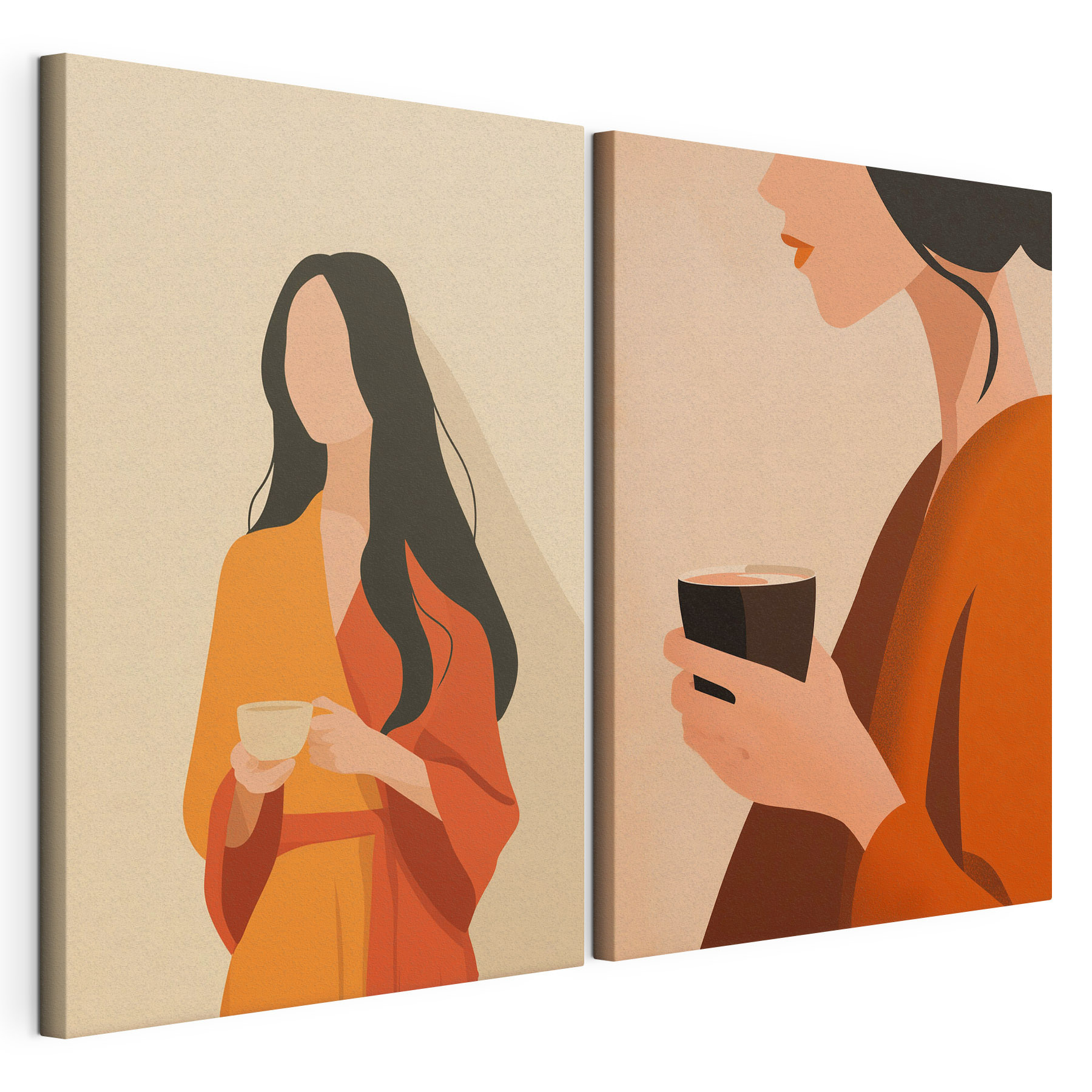 Woman holding a cup of coffee