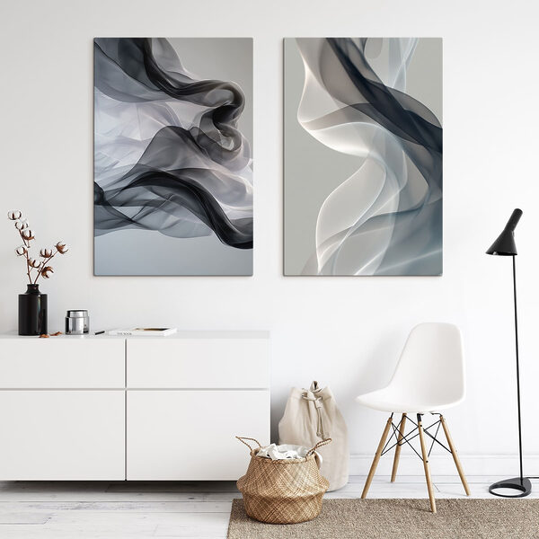 Flowing forms in soft shades