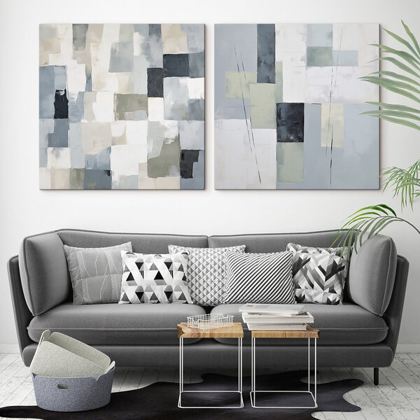 Painting of squares and rectangles