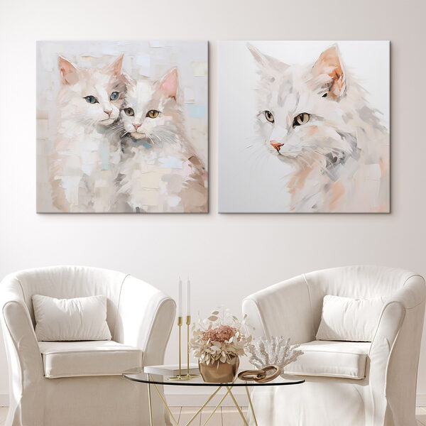 Two cats paintings