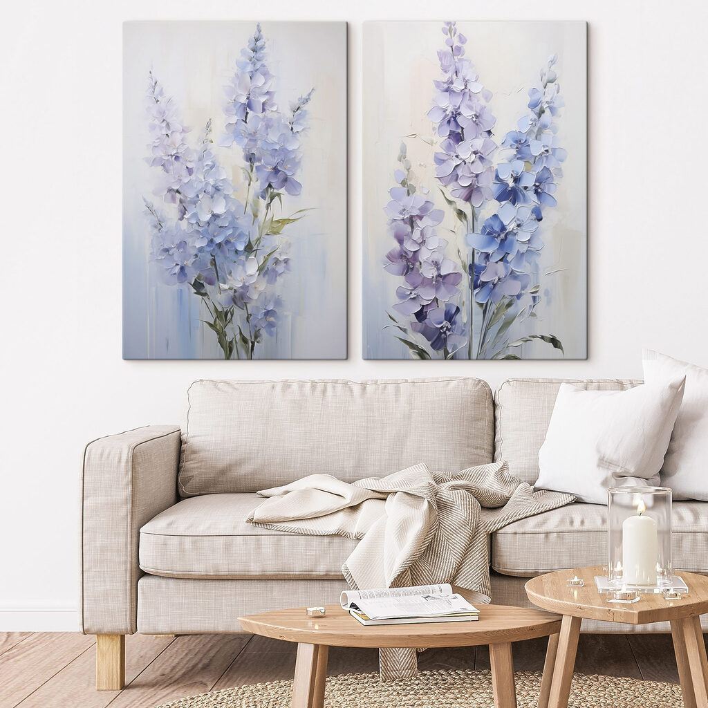 Painting of flowers on a white background