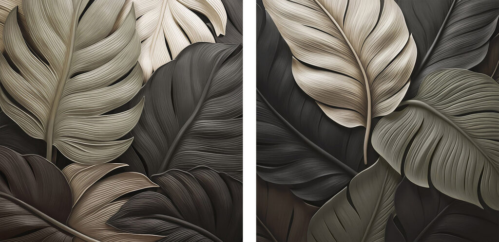 Nature-inspired artistic leaf arrangement