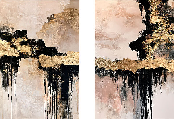 - Abstract elegance in muted tones