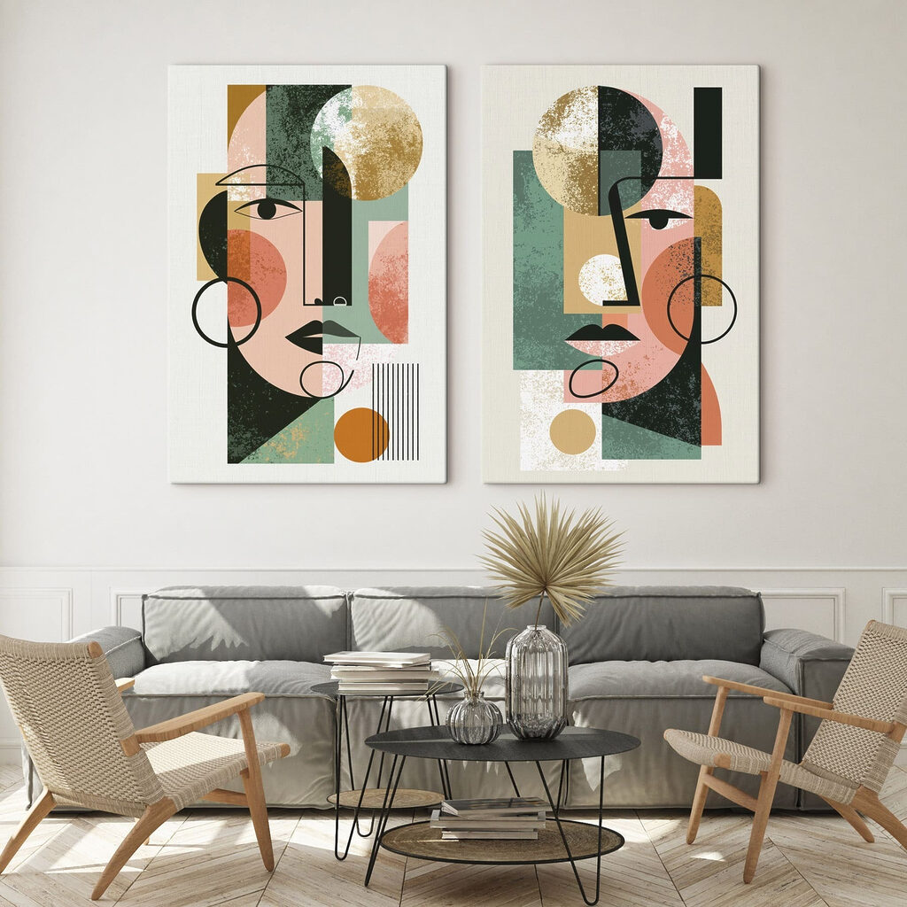 Couple of images of a woman's face
