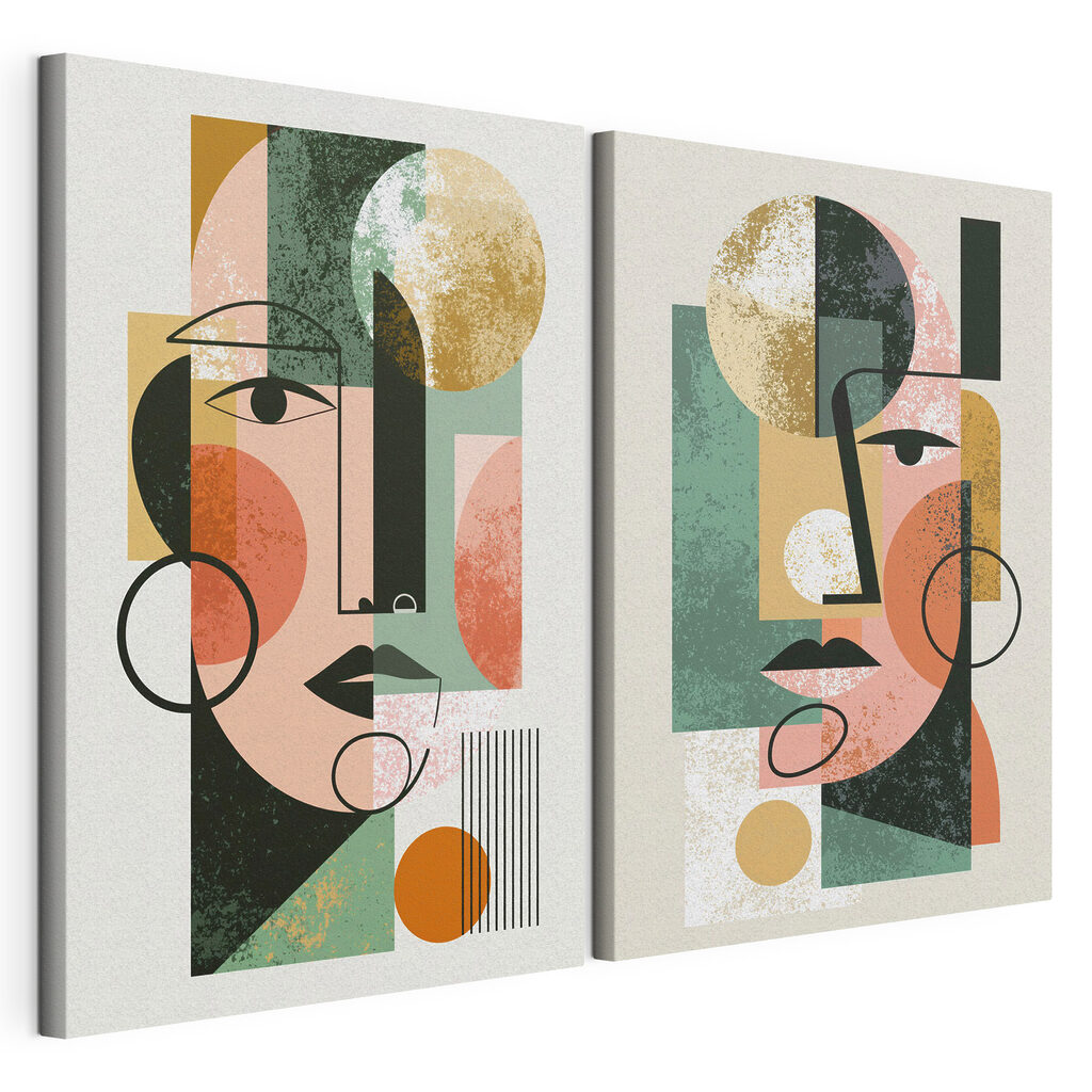 Couple of images of a woman's face