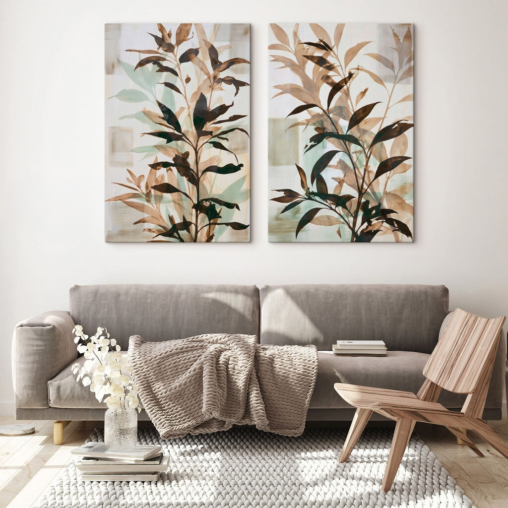 - Elegant foliage in soft hues