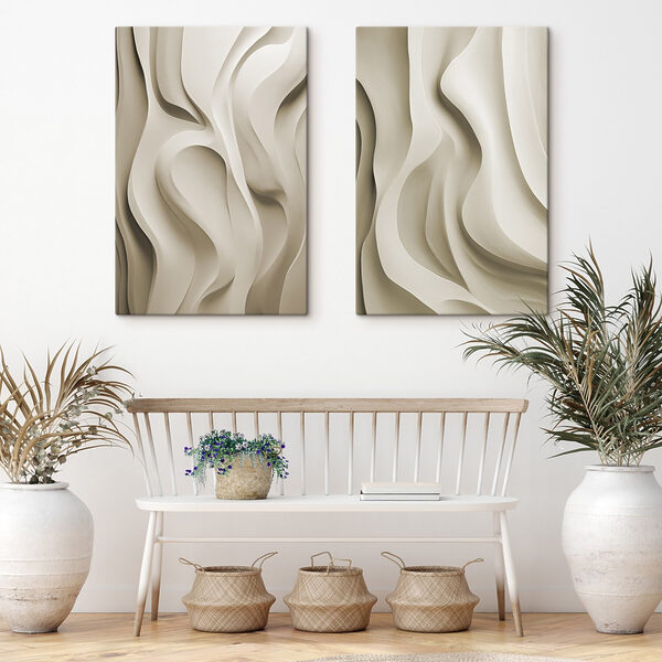 Flowing lines in neutral tones
