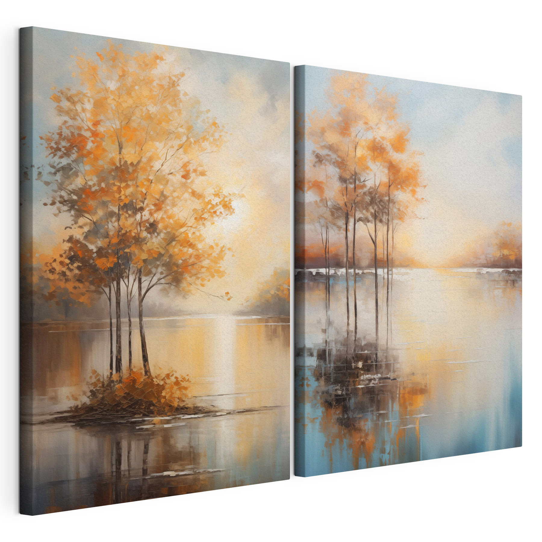 Painting of trees in water