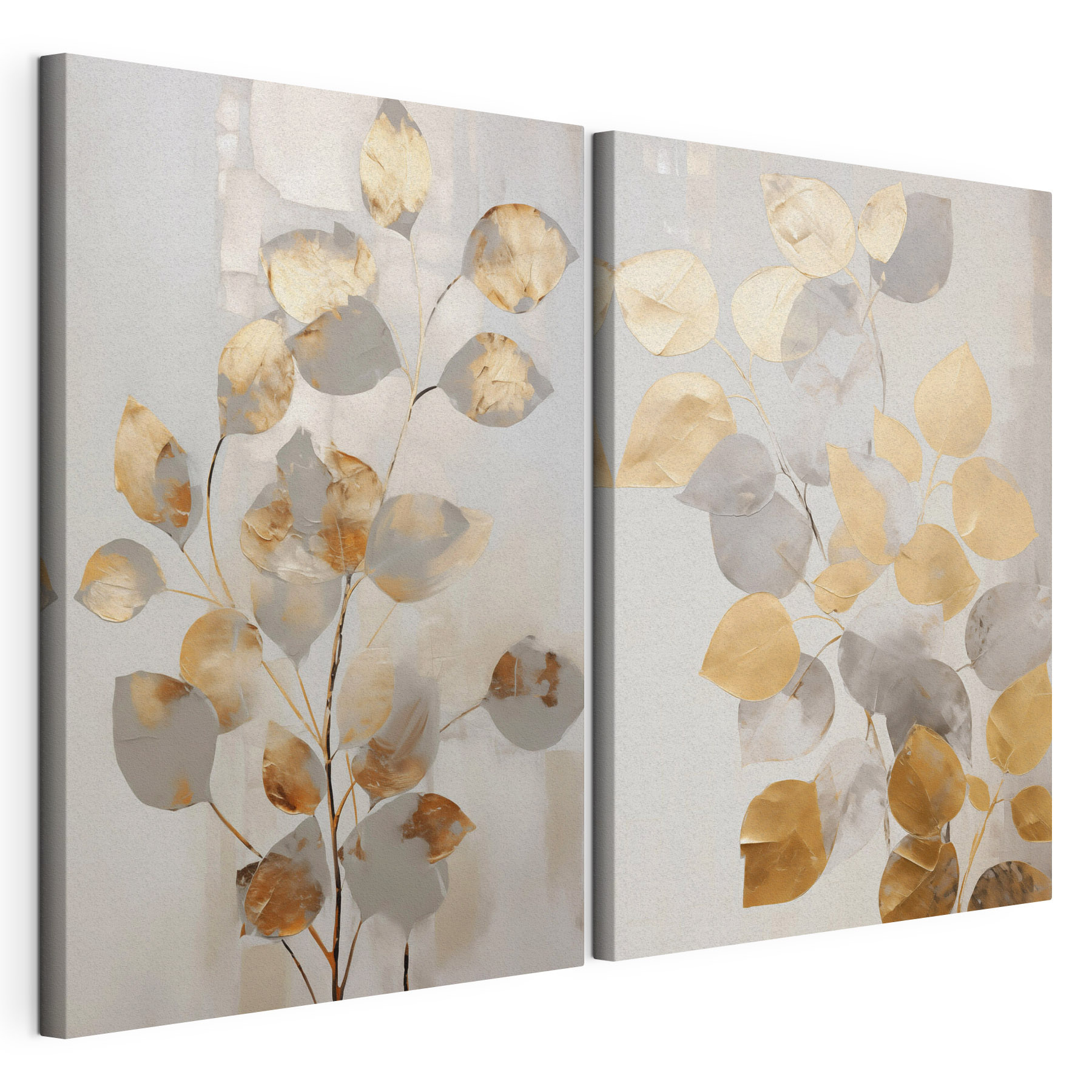 - Elegant leaves in soft hues