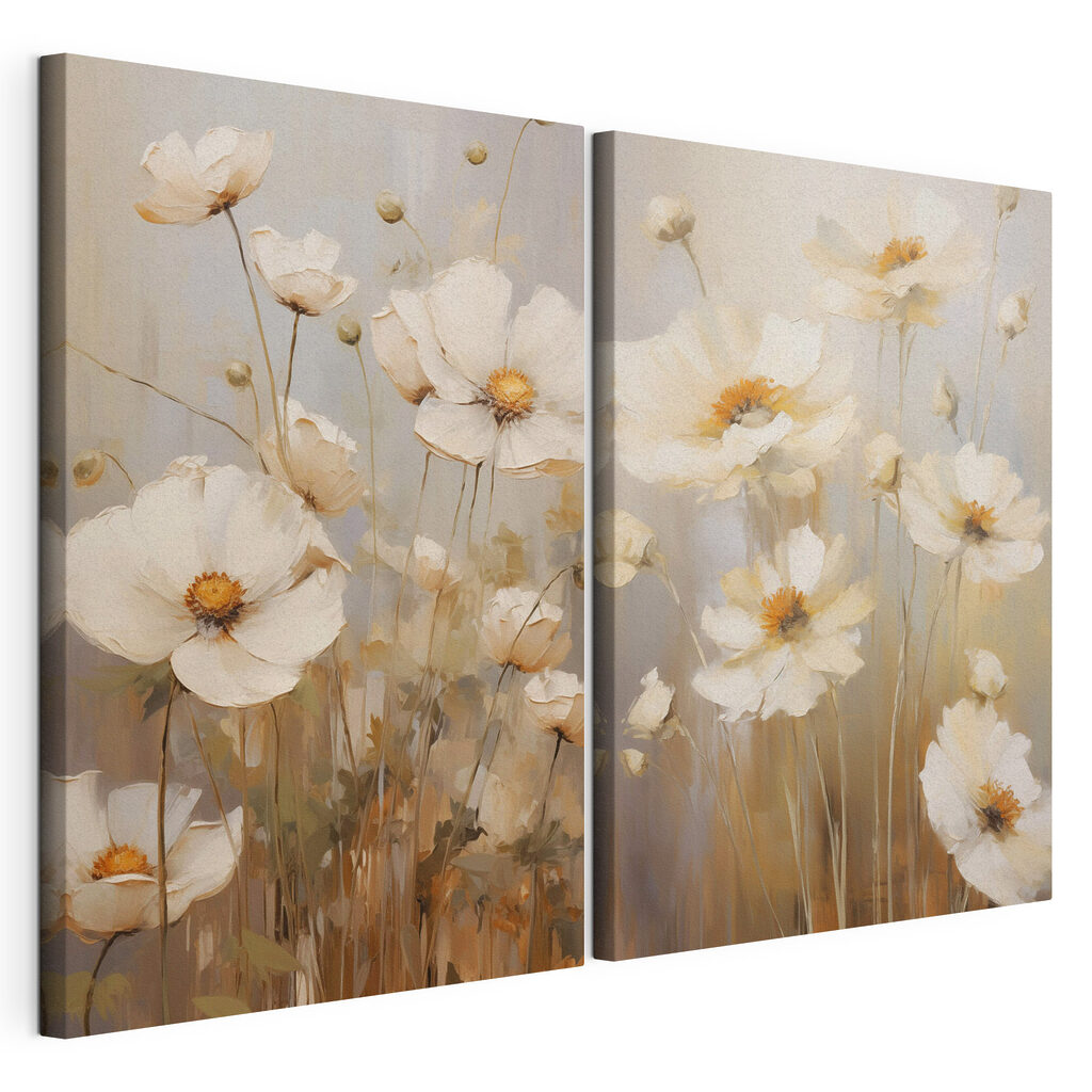 - Elegant blooms in soft hues