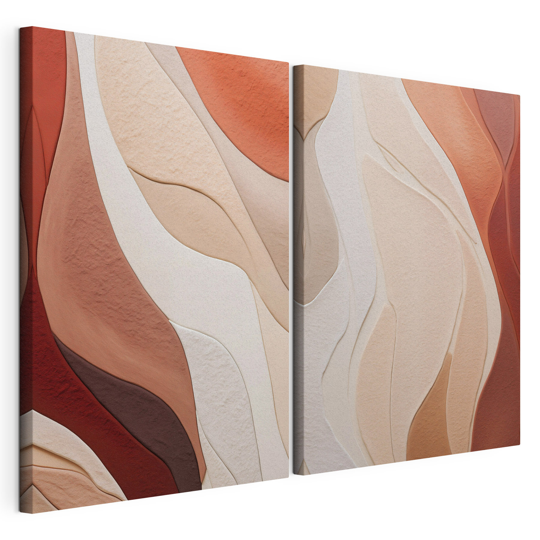 Flowing shapes in warm hues