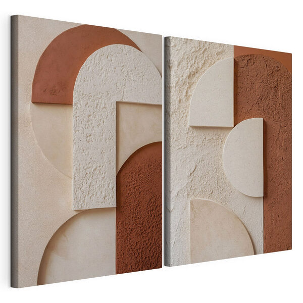 Elegant shapes in warm tones