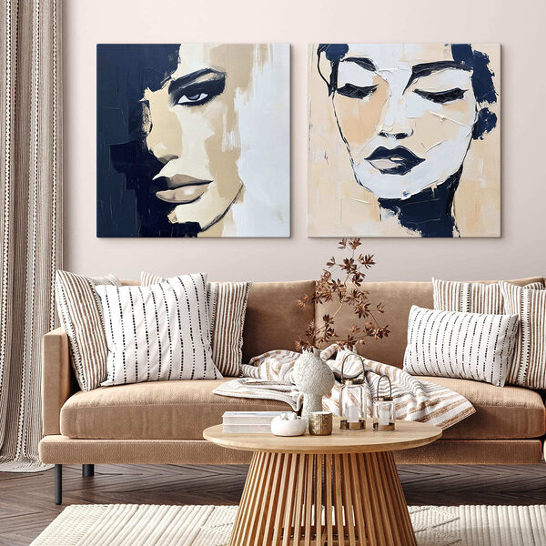 Painting of a woman's face
