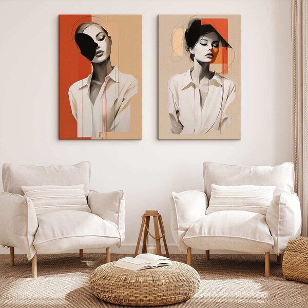 - Captivating abstract portrait interpretations