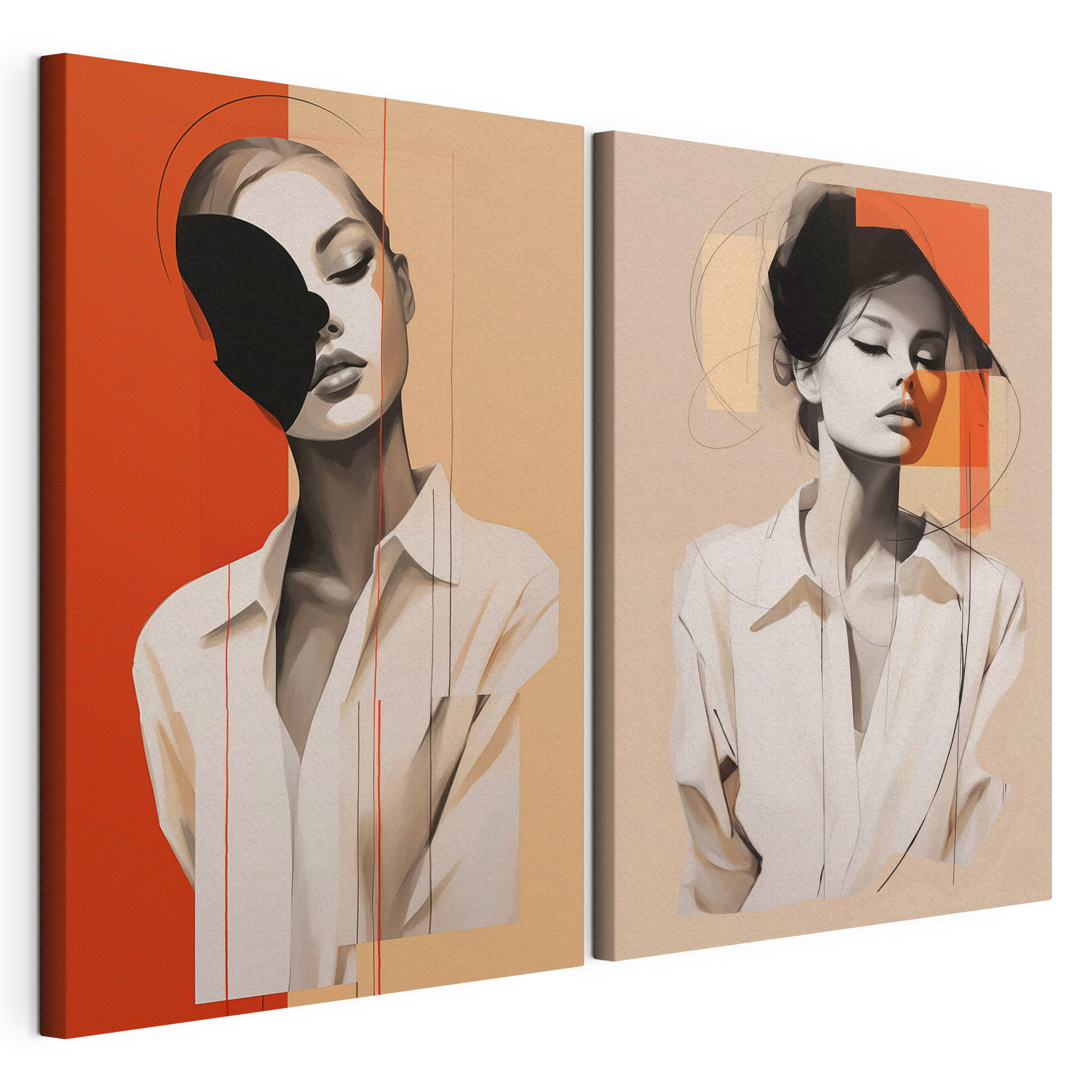 - Captivating abstract portrait interpretations