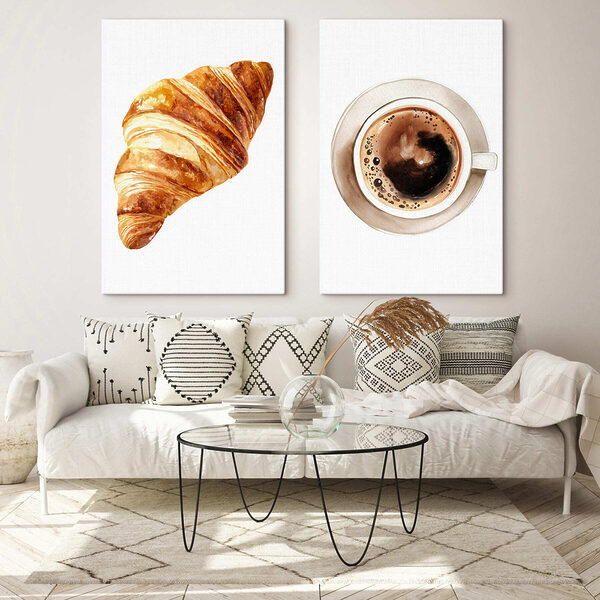 Croissant and a cup of coffee