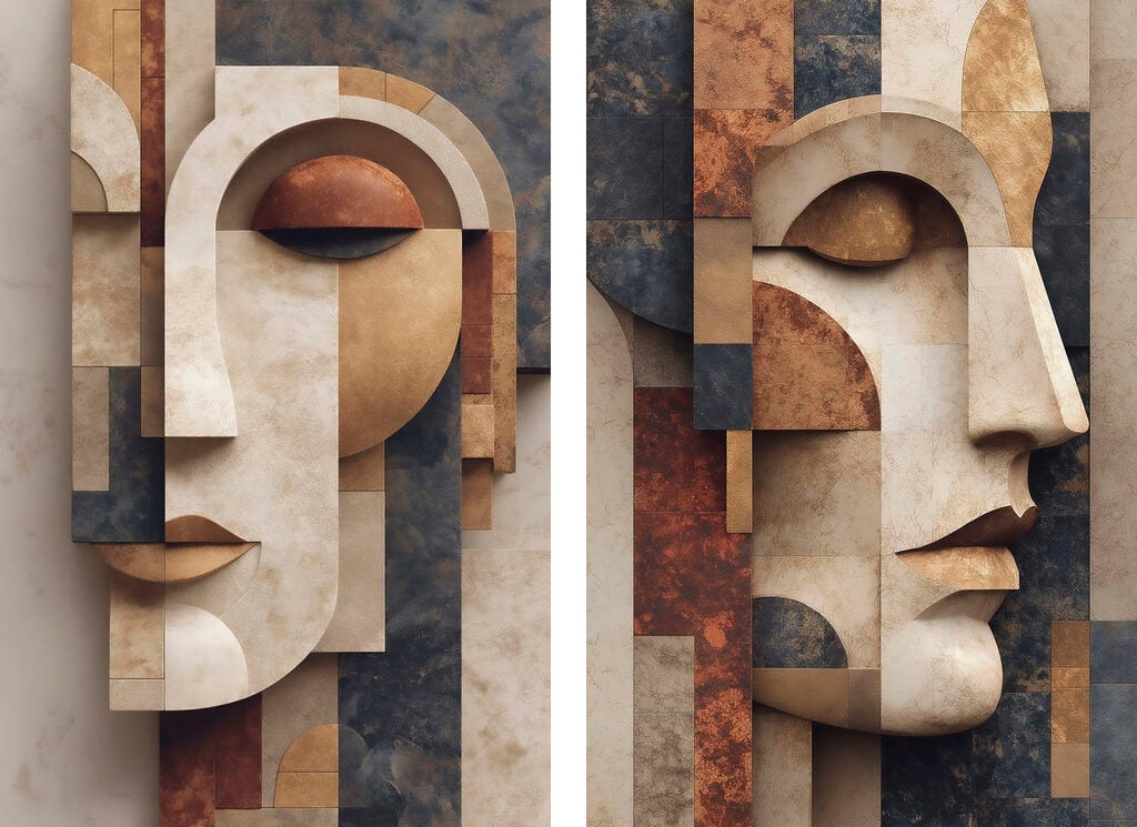 Collage of a face