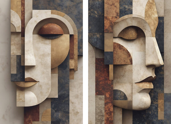 Collage of a face