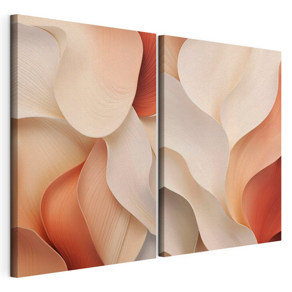 Flowing shapes in soft color palette