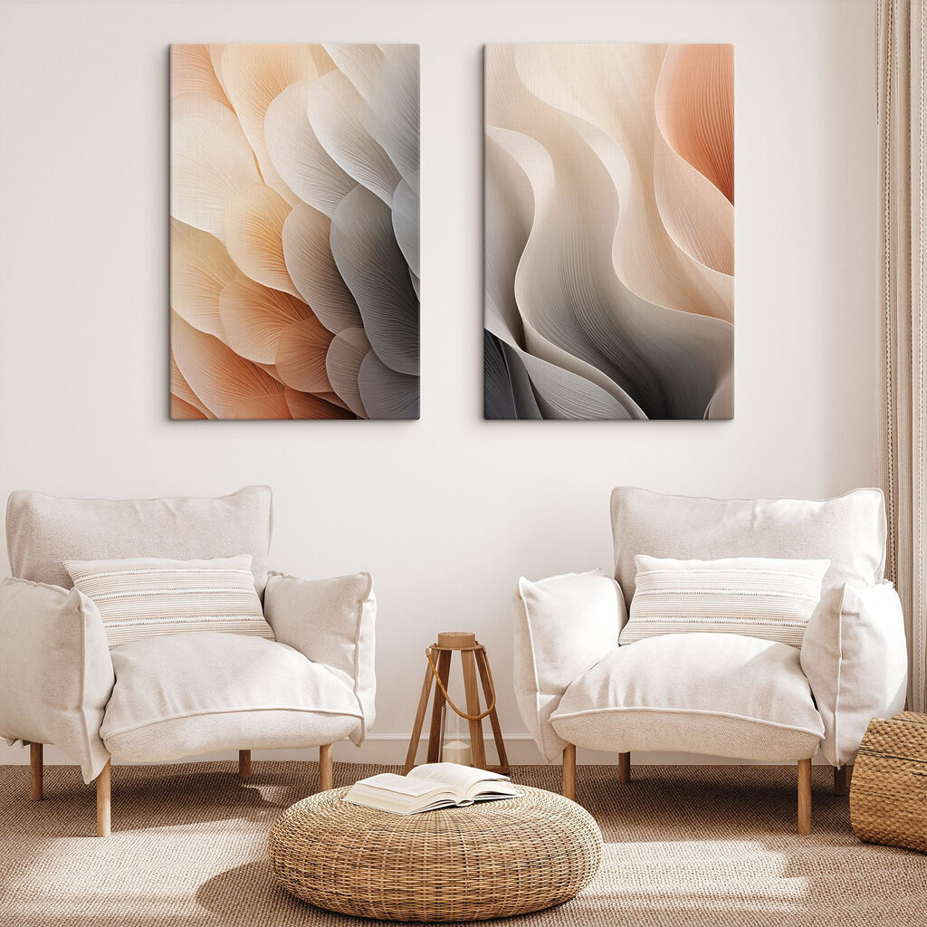 Flowing patterns in soft colors