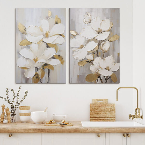 Painting of white flowers