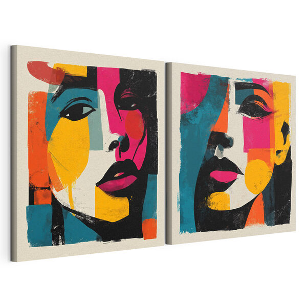 Couple of posters of women's faces