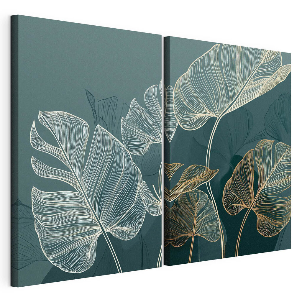 Delicate leaves in soft colors