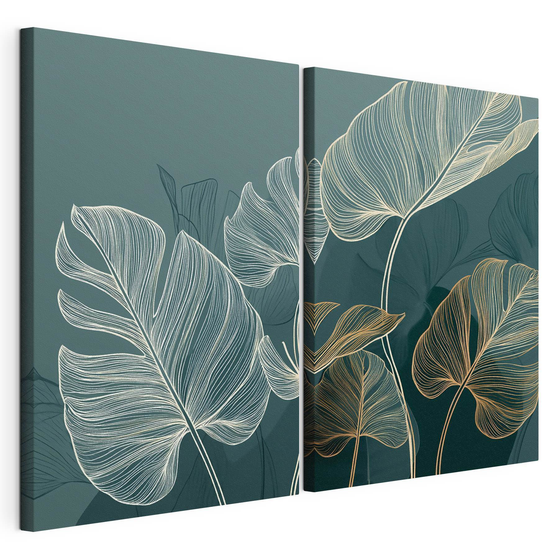 Delicate leaves in soft colors