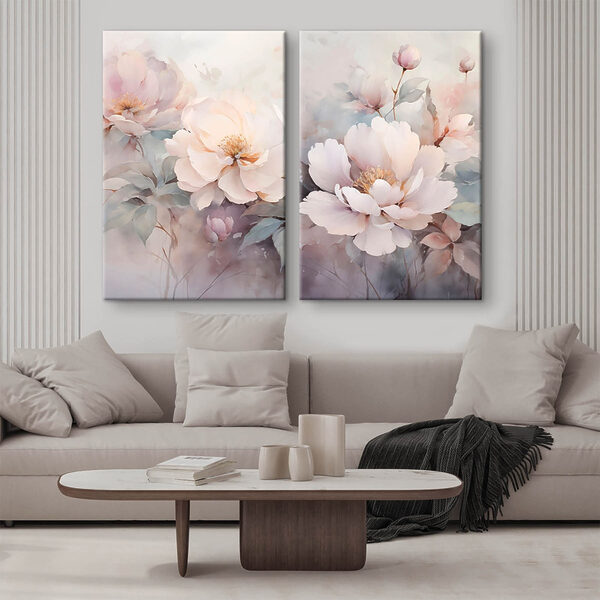 Delicate blooms in soft pastels