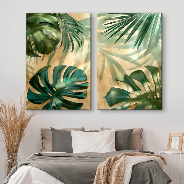 Collage of different types of leaves