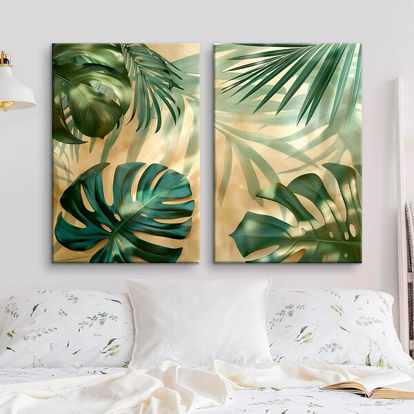 Collage of different types of leaves