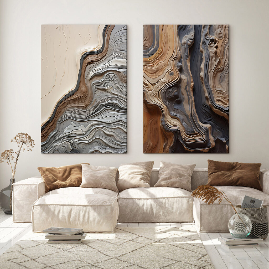 - Flowing lines in harmonious colors
