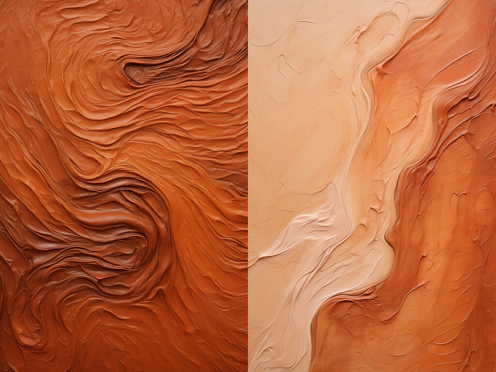 Flowing textures in warm tones