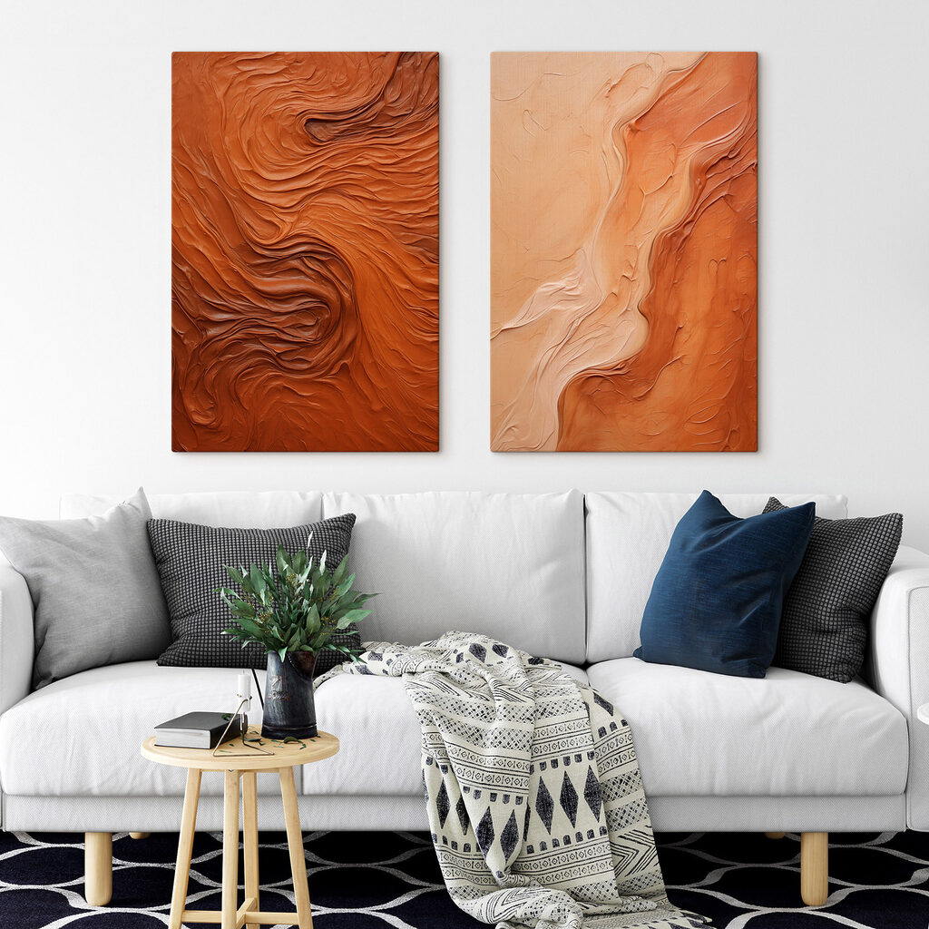Flowing textures in warm tones