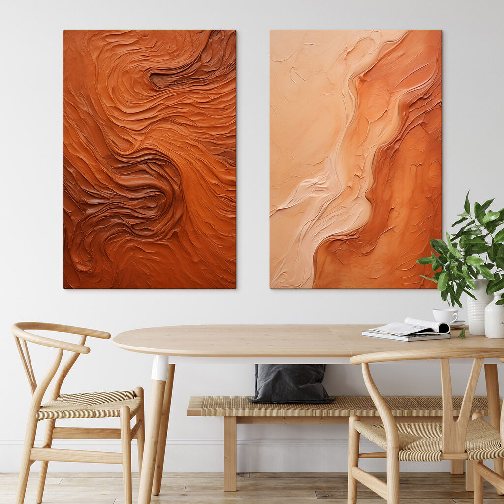 Flowing textures in warm tones
