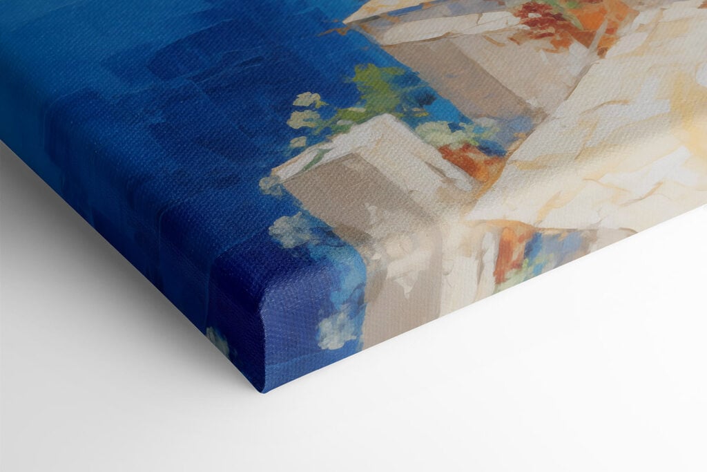 Painting of a boat in the water