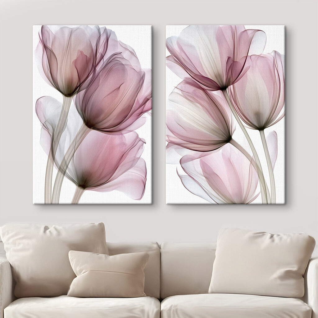 Delicate petals in soft hues