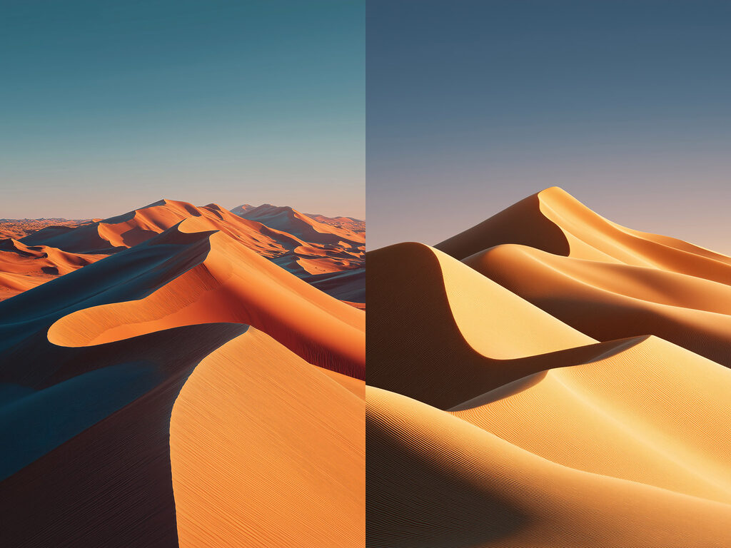 Comparison of sand dunes