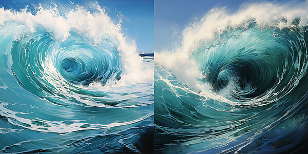 Collage of a wave