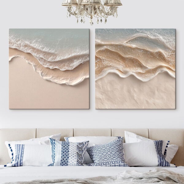 Gentle waves caressing sandy shores
