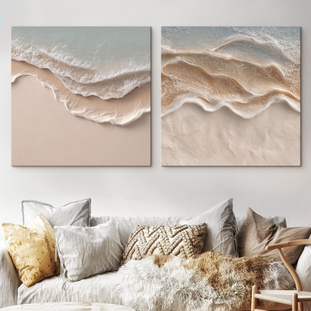 Gentle waves caressing sandy shores
