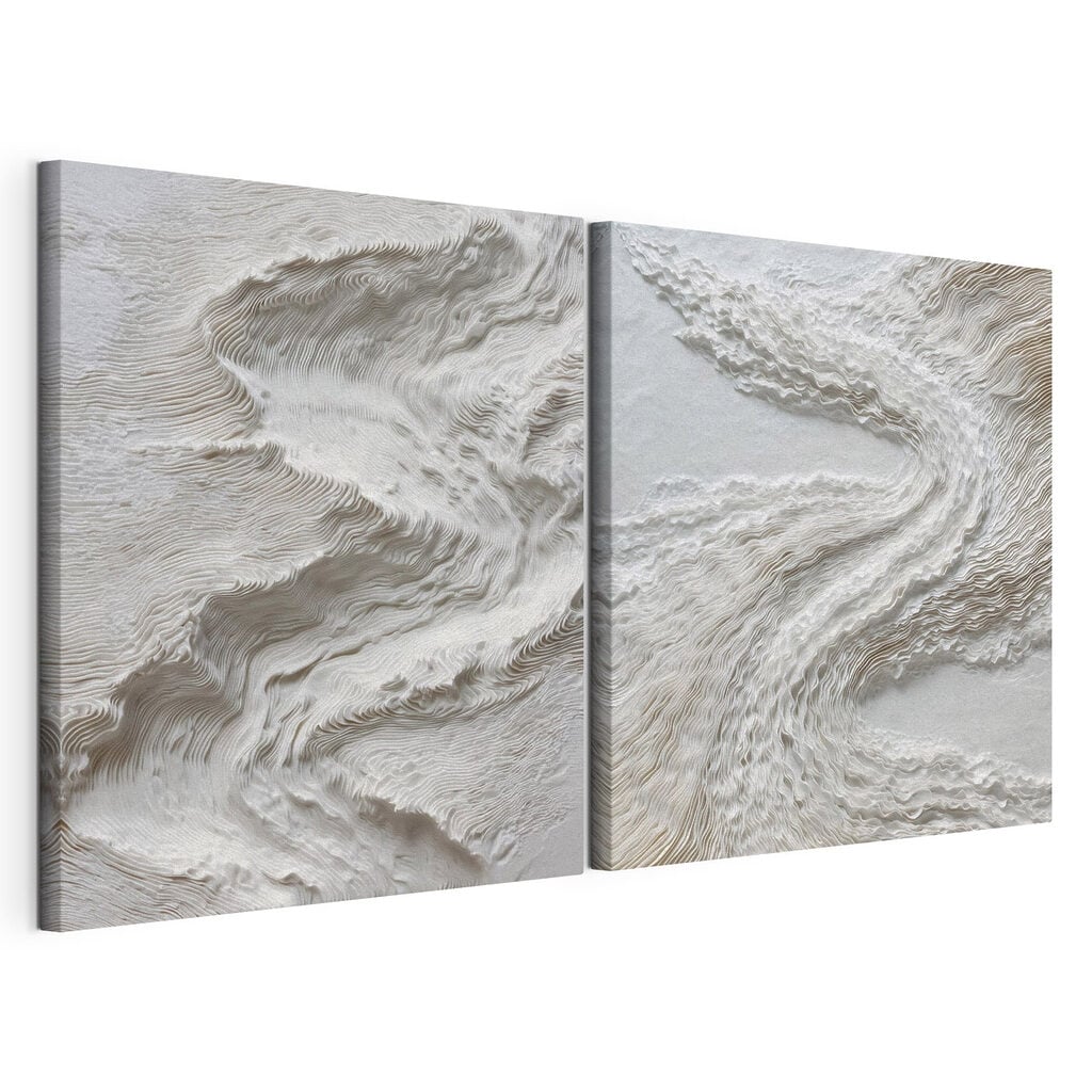 White and grey surface with wavy lines