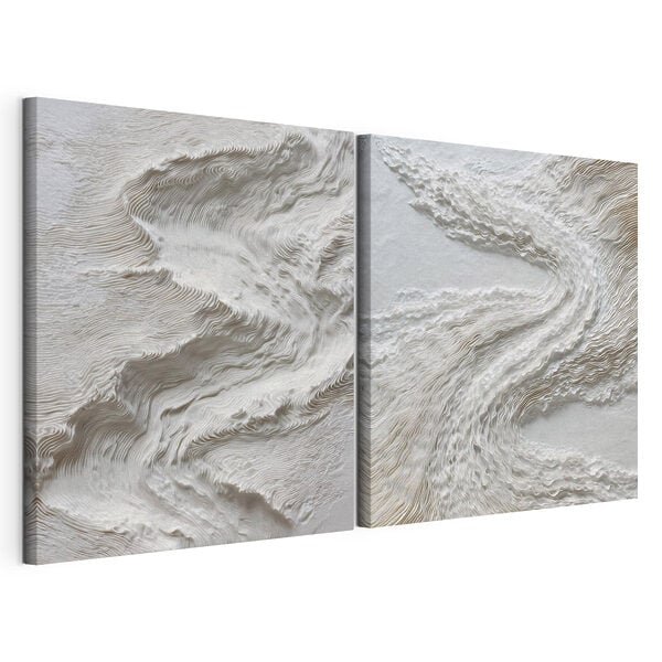 White and grey surface with wavy lines